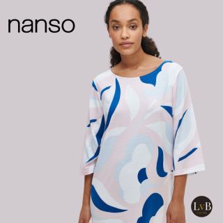 Nanso lange jurk drie kwart mouw adele 1